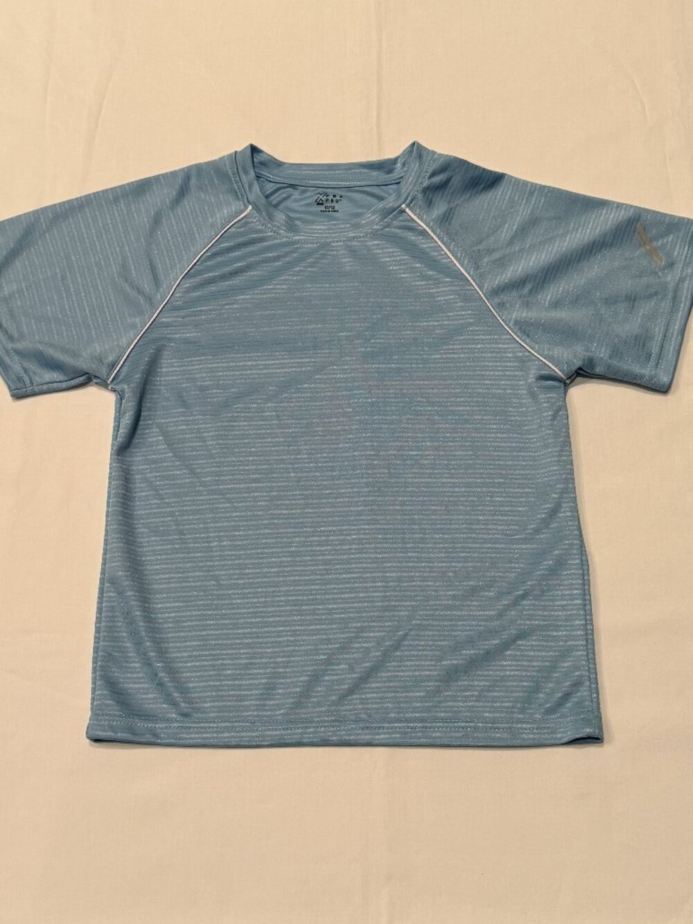 PBX PRO Boys Youth M 10/12 Blue Heathered Raglan Athletic Performance T-Shirt